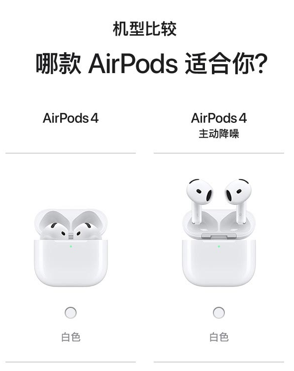 Apple苹果 AirPods 4-iPhone16中文网